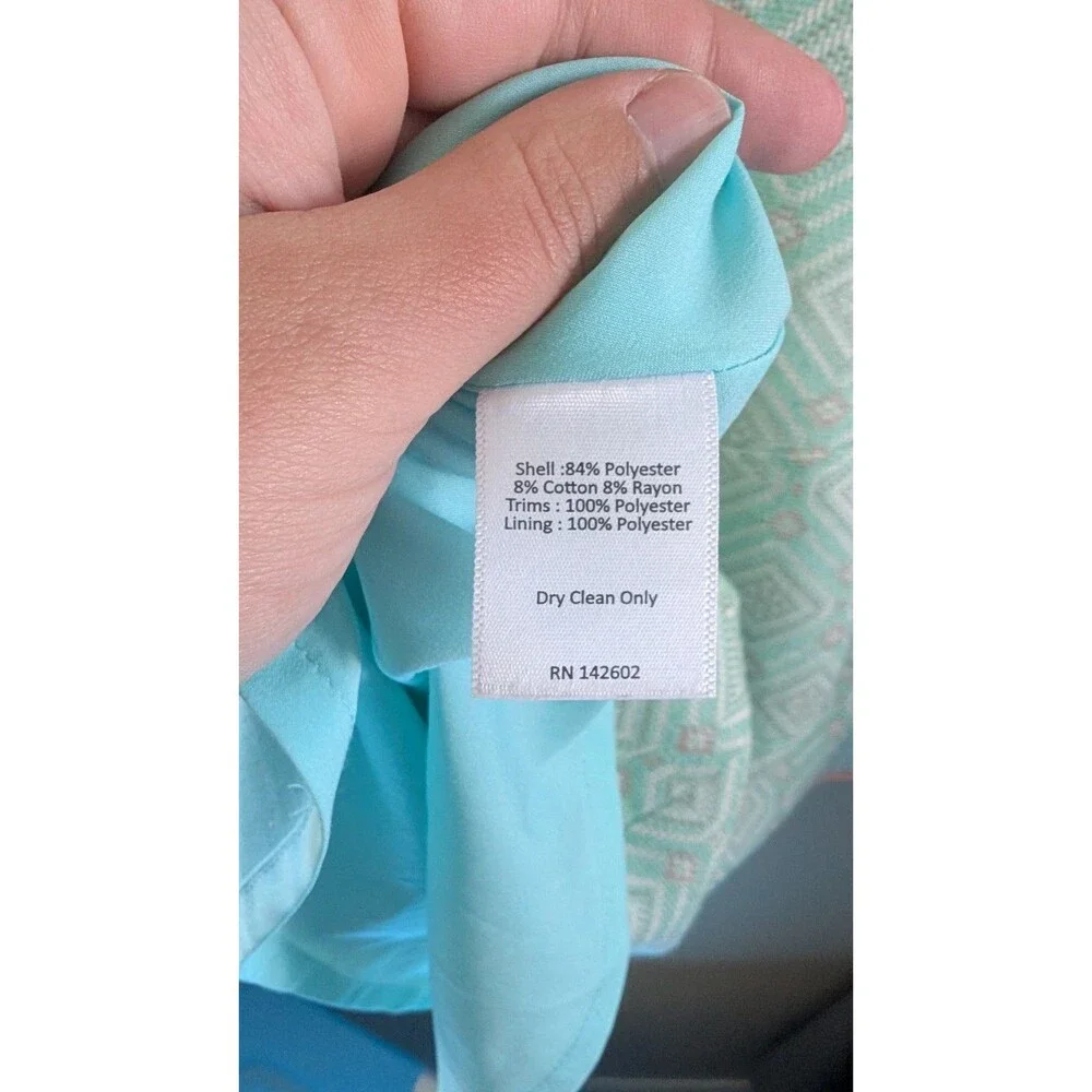 Sail To Sable Dress Sleeveless Green Jacquard Size 2 Preppy Old Money Wedding